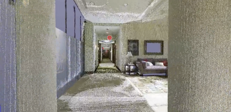 residential hallway fly through